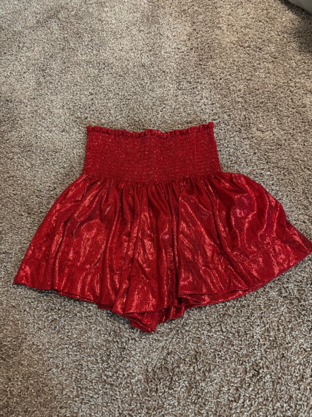 NWT Queen of Sparkles Shimmery Smocked Waist Shorts